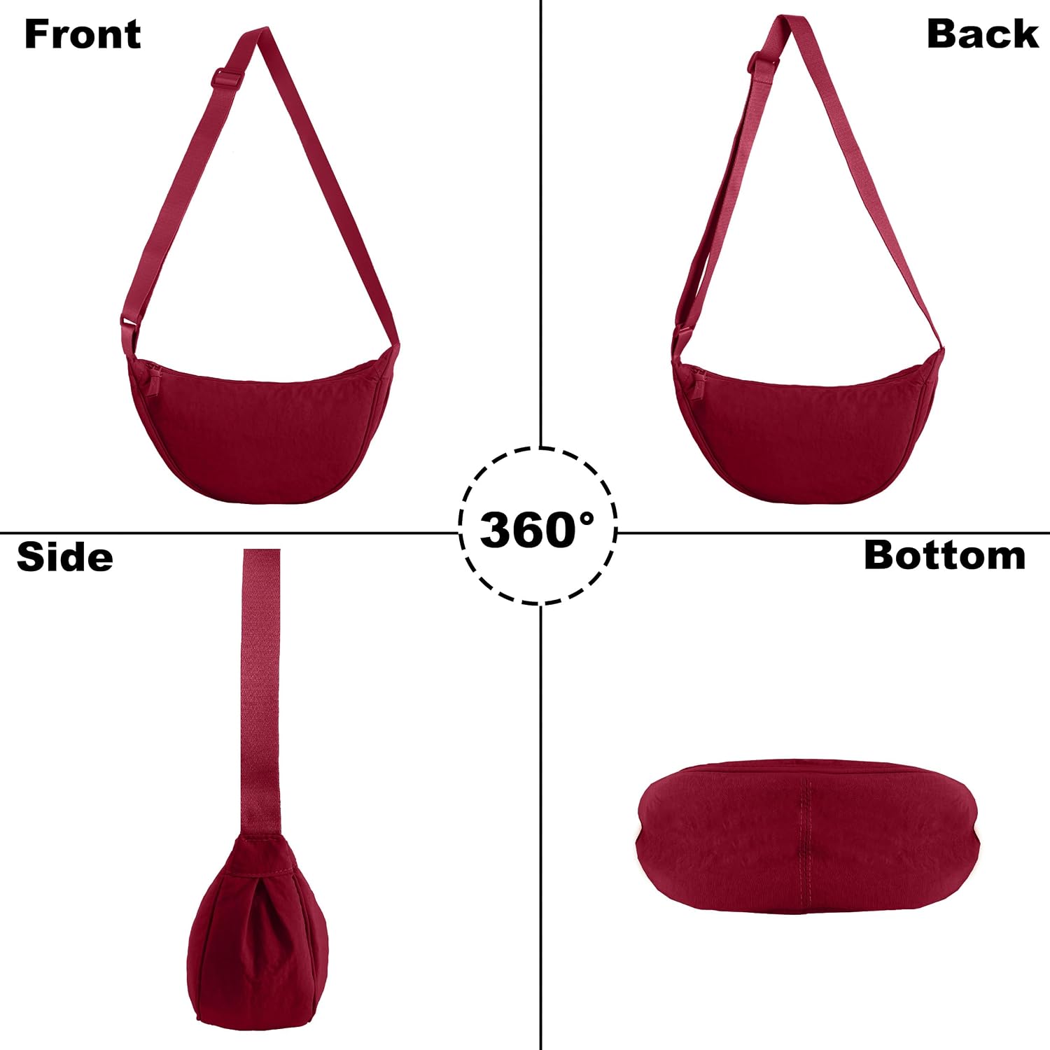 Thumbnail 6 de ZhengYue Nylon Crescent Hobo Bag Small
