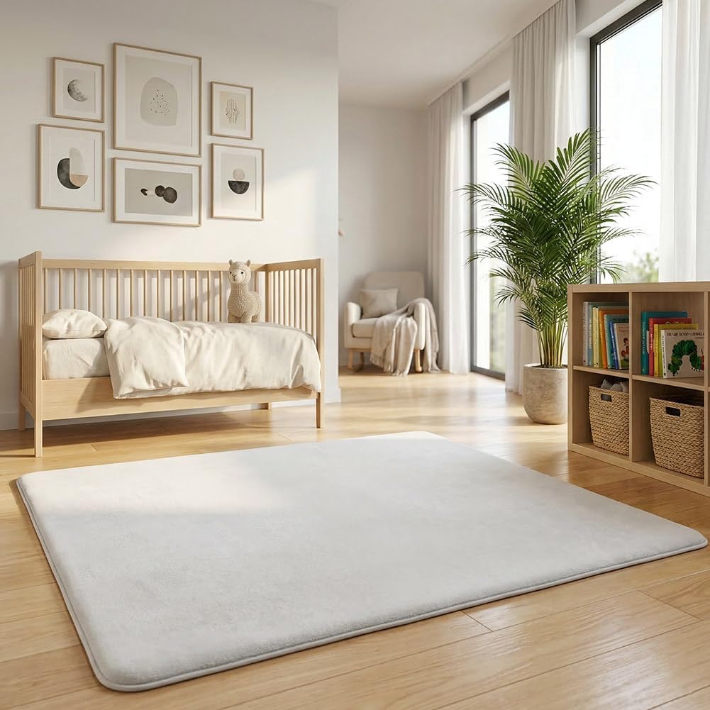 Thumbnail 1 de Vicloon V-HMOX-120M-FBA 120 x 120 cm Grey Thick-Pile Rug