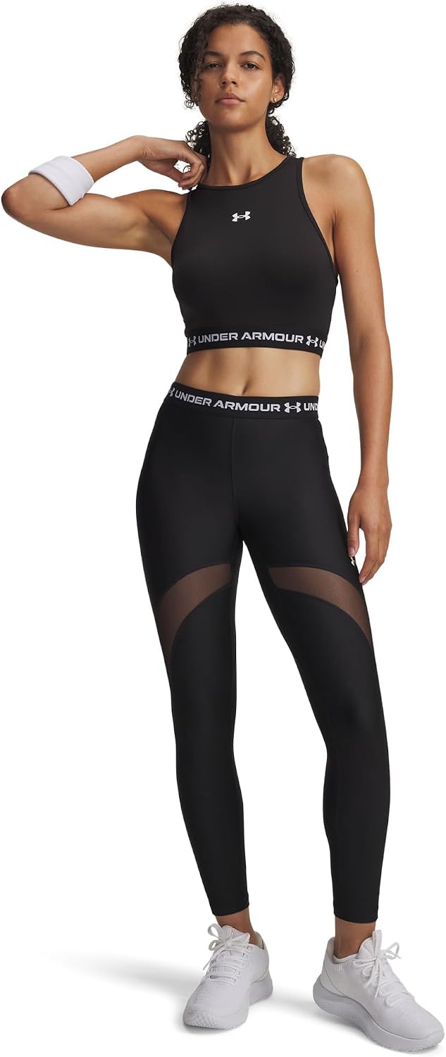 Detalle de Under Armour HeatGear Mesh Calzamaglia Donna Nero – stile, leggerezza e comfort per l’allenamento