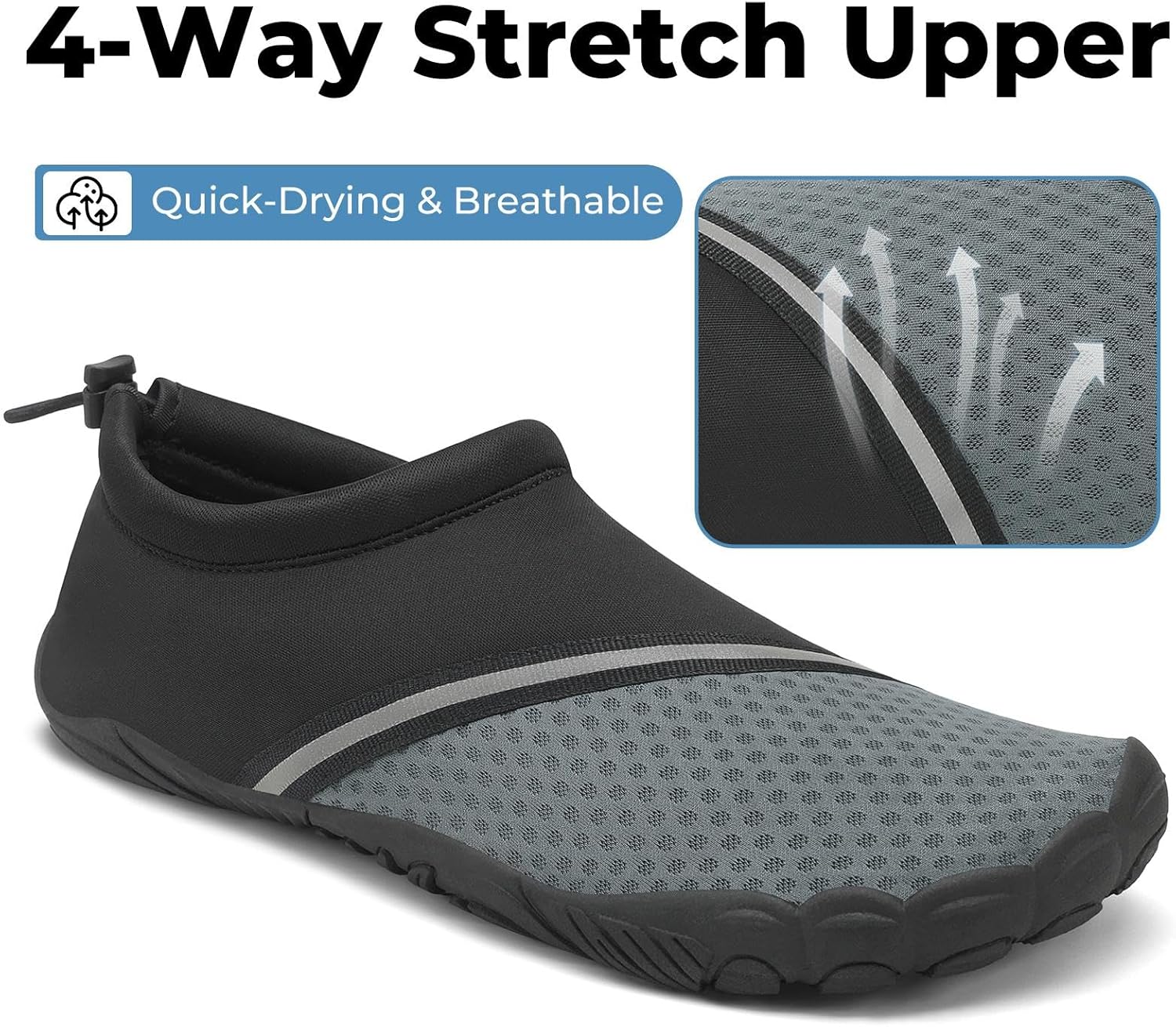 Detalle de Mishansha Badeschuhe Wasserschuhe – rutschfest, schnelltrocknend und leicht (Gr. 36–46)