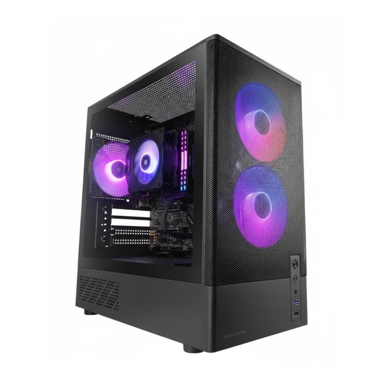 Detalle de NeoPC Onyx: PC de sobremesa con Ryzen 7 5700X, 32 GB, RTX 5060 y monitor 27" de neopc