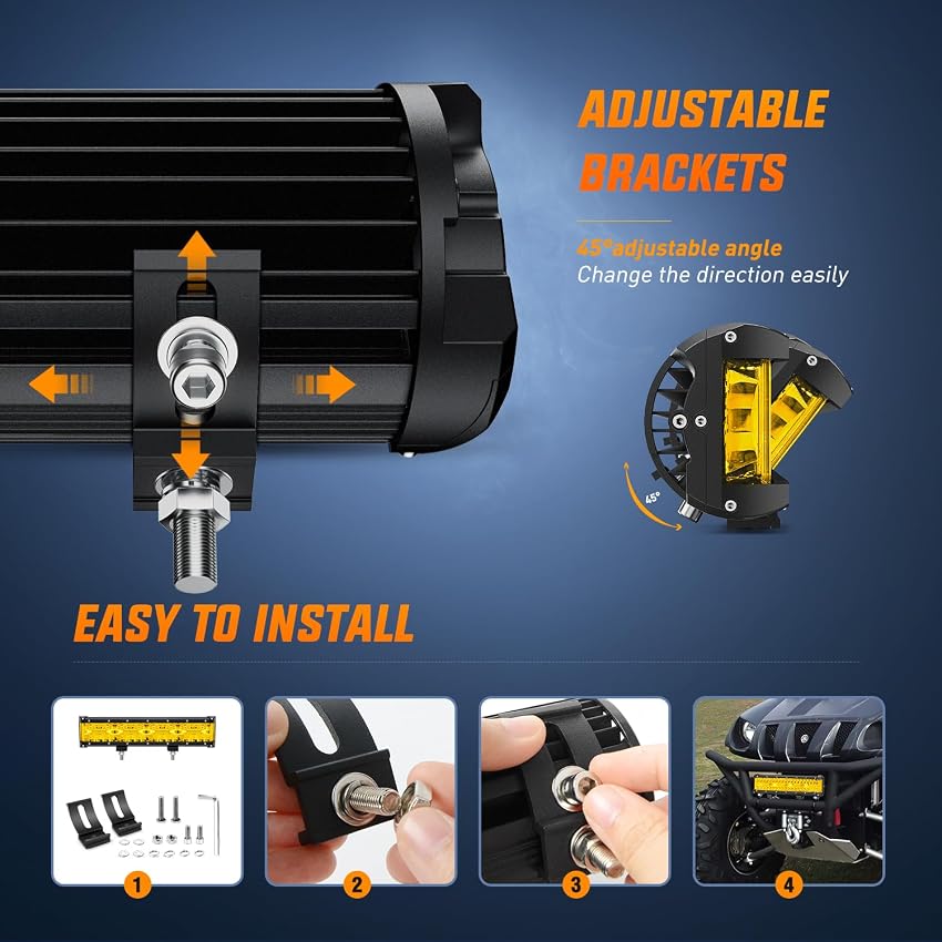 Thumbnail 5 de Nilight Side Shooter 12-inch LED Light Bar for Off-Road 🚚