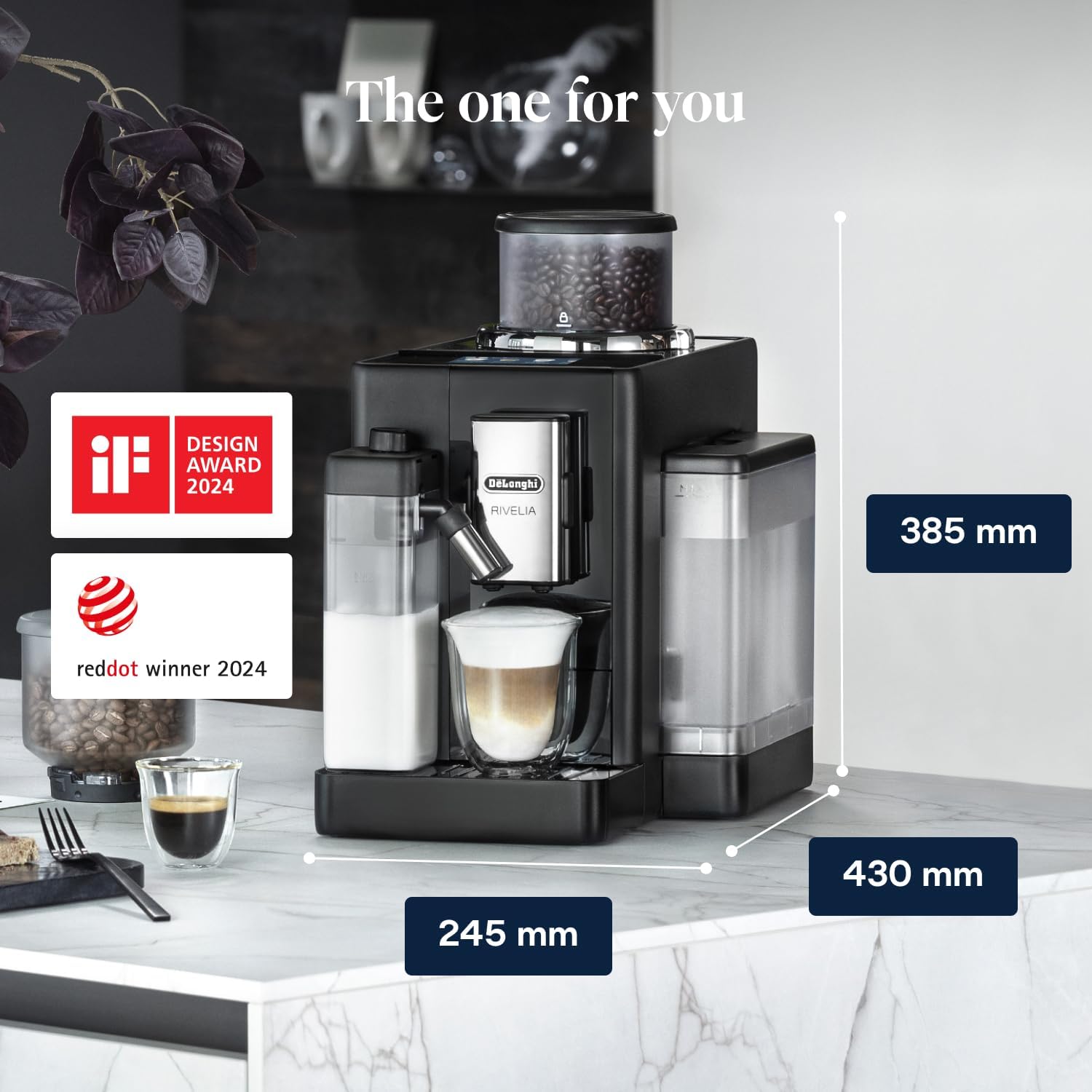 Detalle 2 de De’Longhi Rivelia Perfetto Automatic Coffee Machine