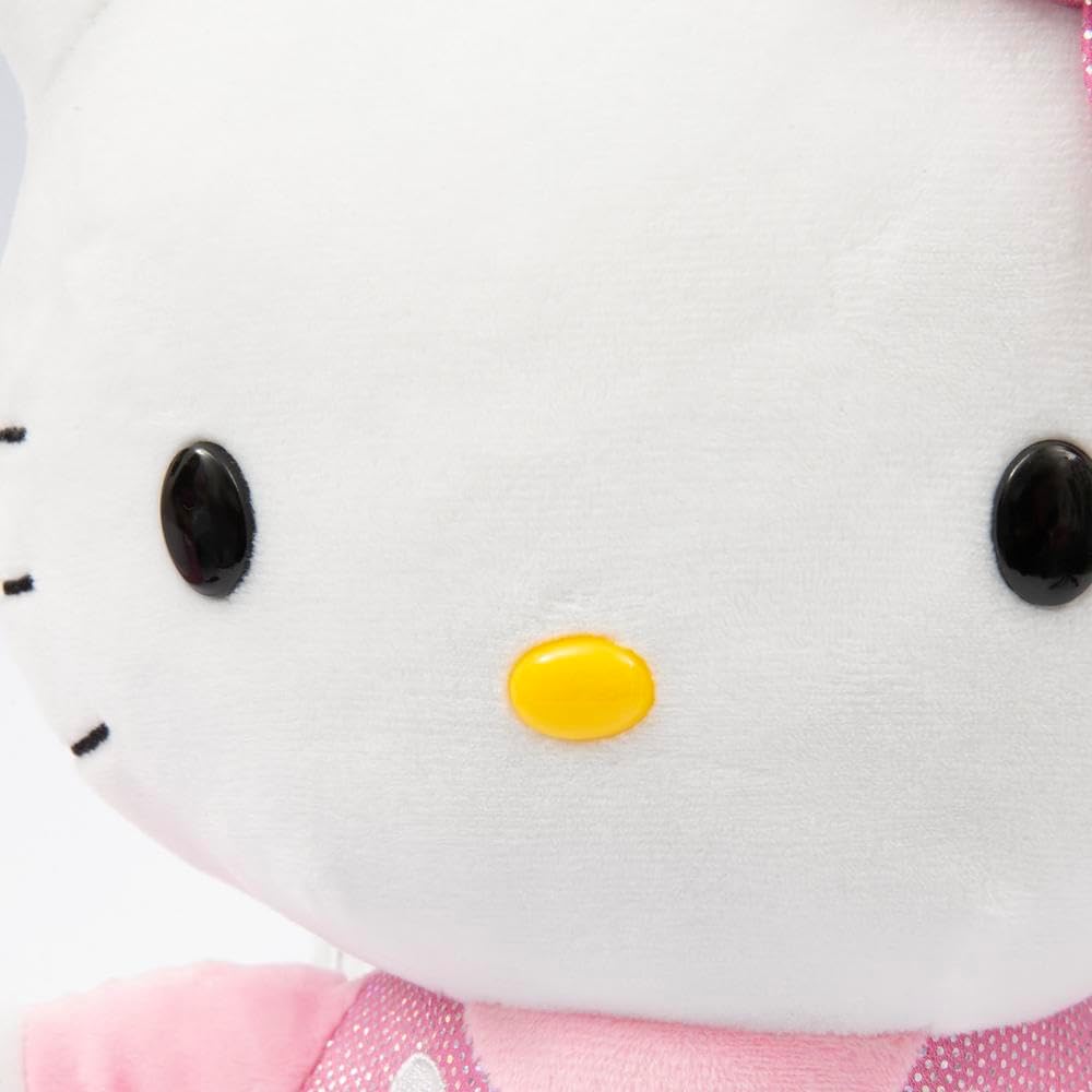 Detalle 1 de Hello Kitty HKT12200 gosedjur, 30 cm, rosa satinklänning och rosett