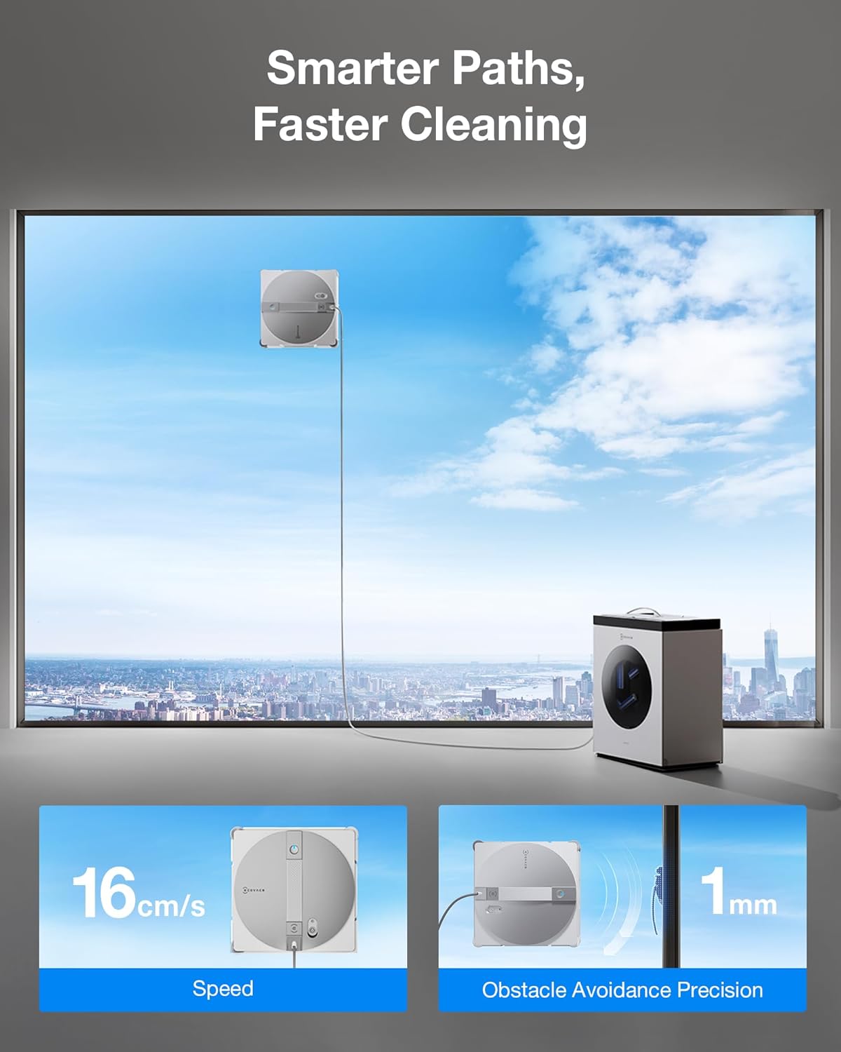 Thumbnail 6 de ECOVACS WINBOT W3 Omni robot window cleaner with auto-cleaning station and WIN-SLAM 5.0 navigation