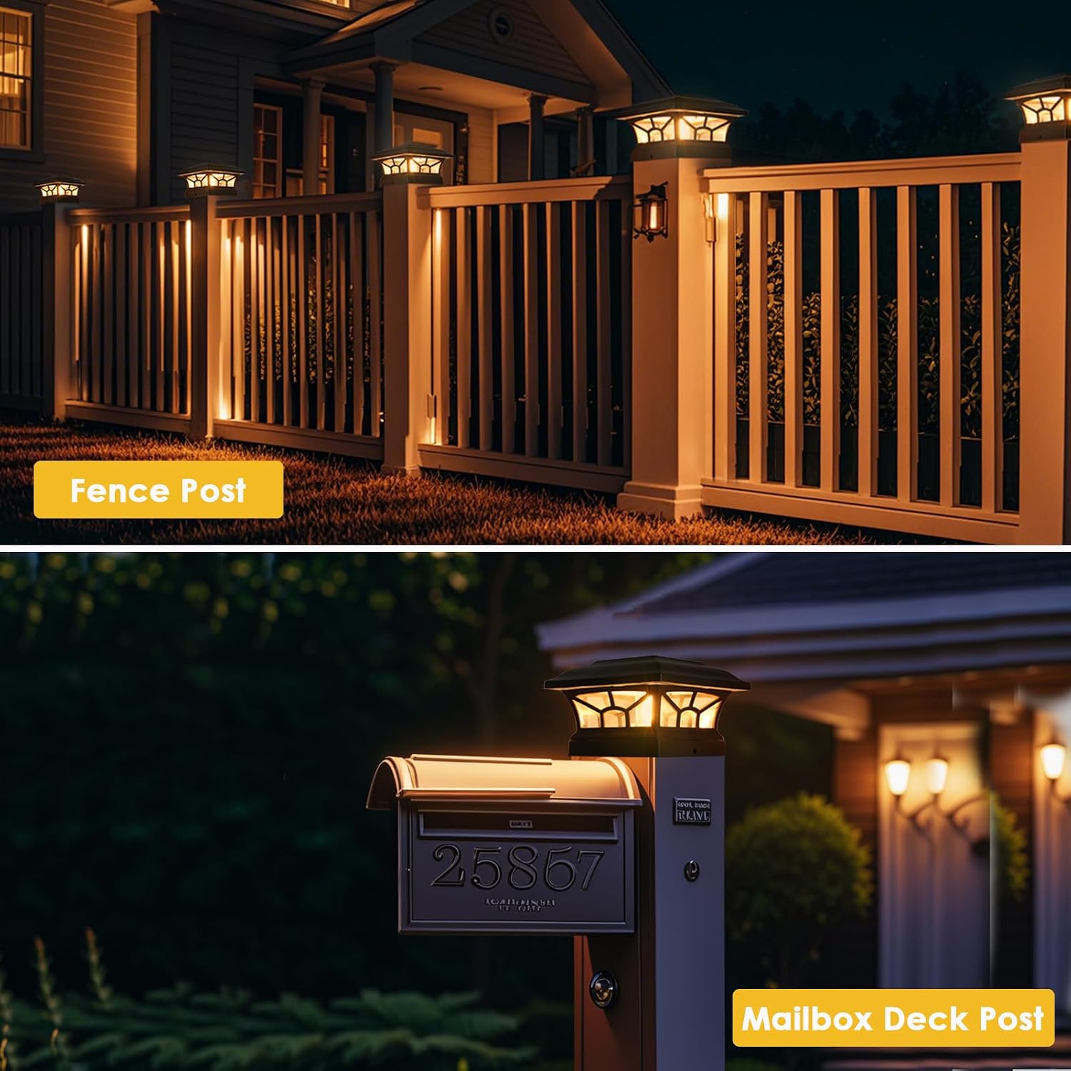 Thumbnail 6 de DAMAYCA DM25SPL01 Solar Post Cap Lights, 8-Pack, Dual White Modes