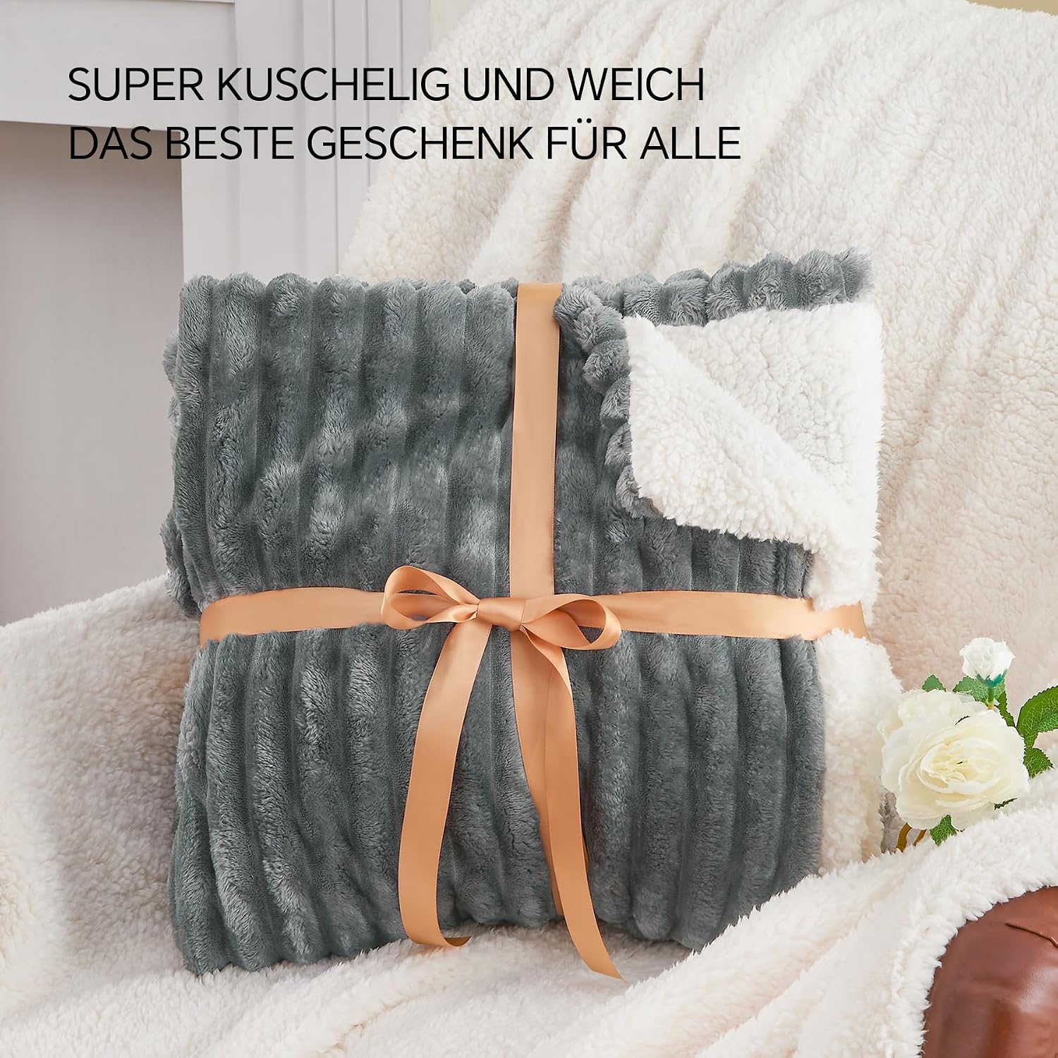Thumbnail 6 de BEDELITE Kuscheldecke 150x200 cm Flauschig