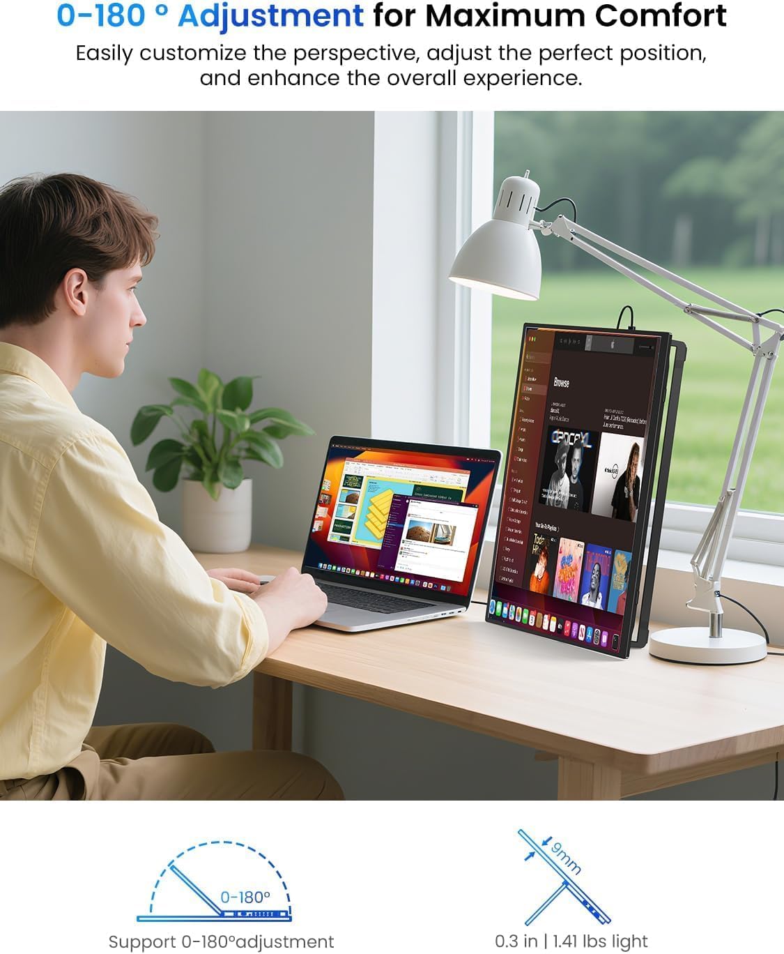 Thumbnail 5 de UPERFECT Portable Monitor 15,6 Zoll (1080P, IPS, 125% sRGB) mit Mini HDMI und USB‑C