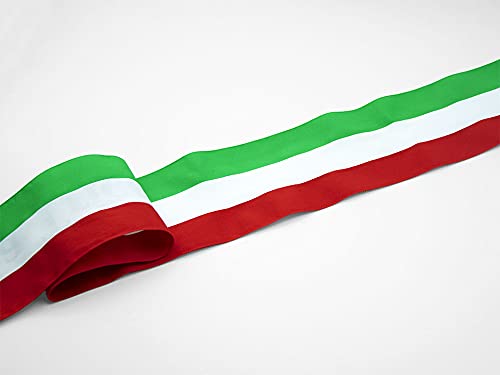 Detalle 2 de Furlanis T2099_2V25_32 — Bandeau de maire tricolore à nœud coulissant, drapeau italien (100 mm x 2,25 m)