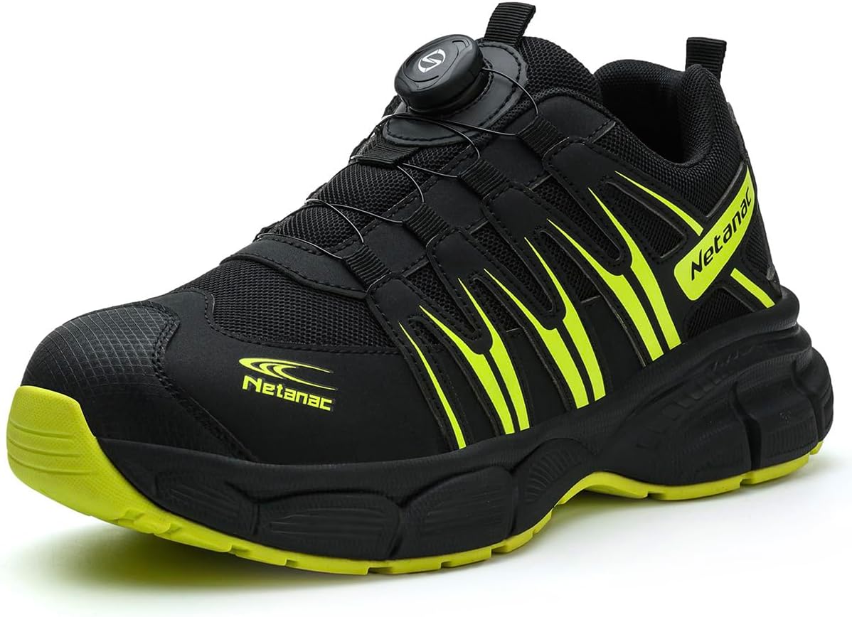 Detalle de Netanac Safety Trainers for Men and Women with Steel Toe Cap — Wide-Fit, Lightweight Composite Sole