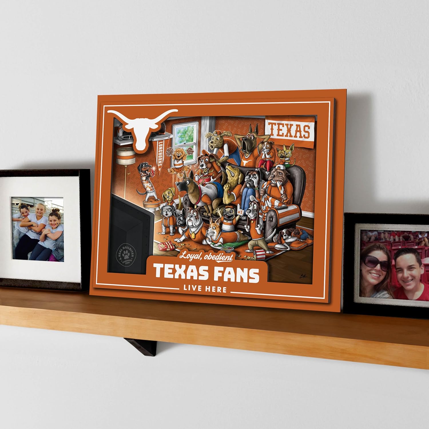 Thumbnail 1 de YouTheFan Officially-Licensed NCAA Purebred 3D Wall Art (15 x 12 in) — humorous layered team decor
