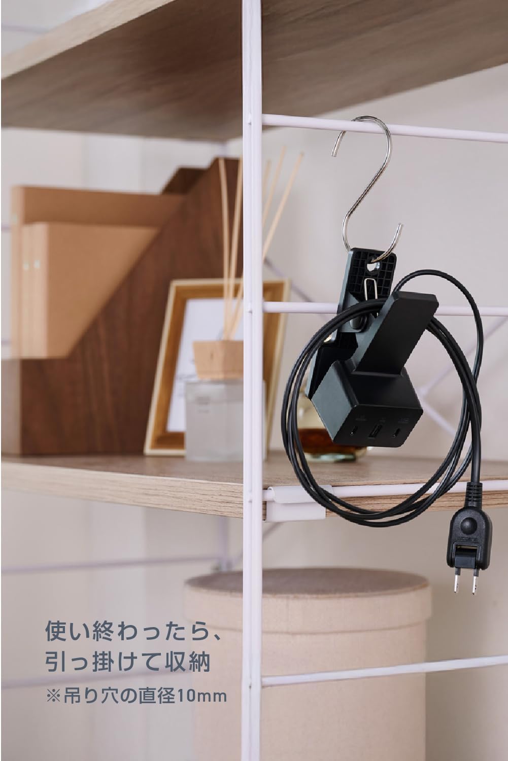 Detalle de エレコム EC-AC11667BK クリップ式USB充電器 USB-C×2・USB-A×1、合計最大65W