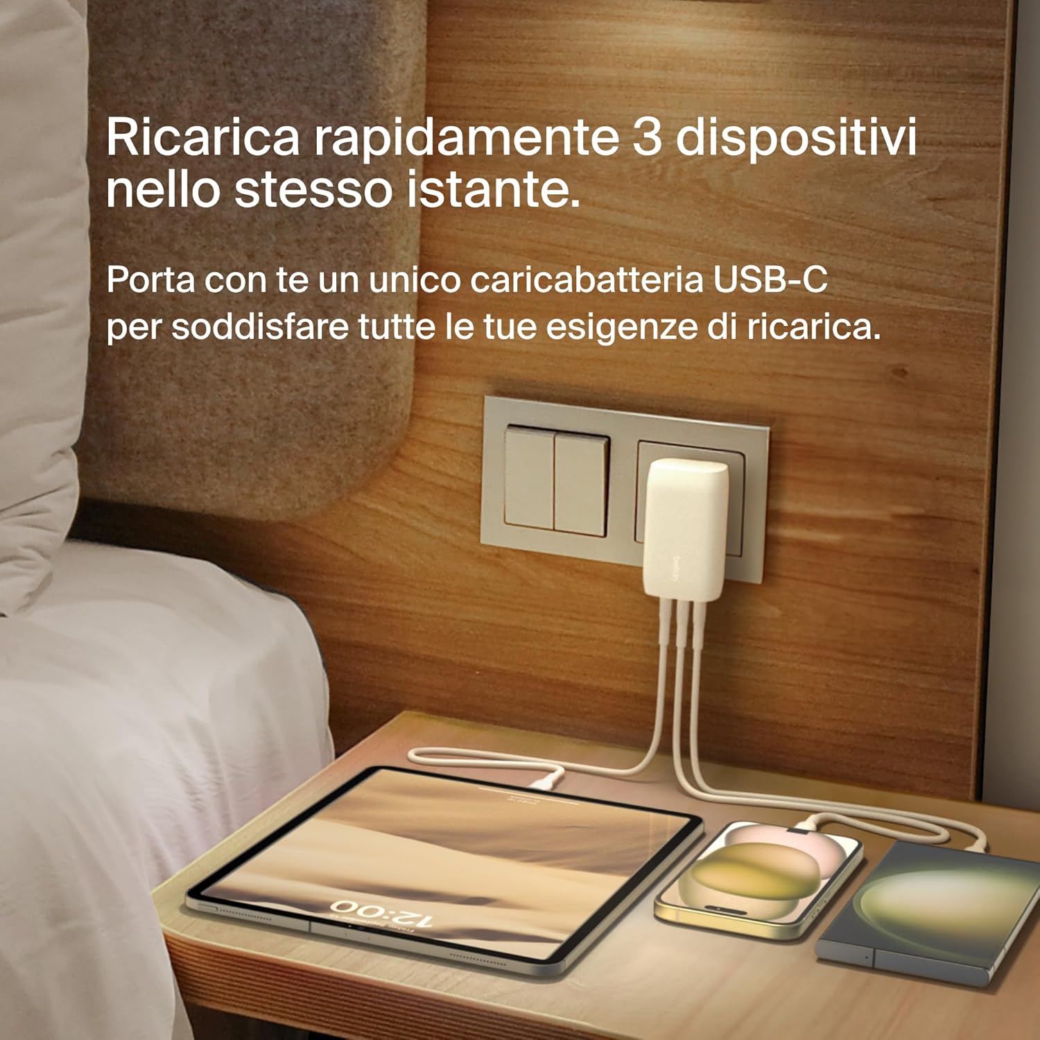 Detalle 2 de Belkin BoostCharge 67 W caricabatterie da parete USB-C multiplo