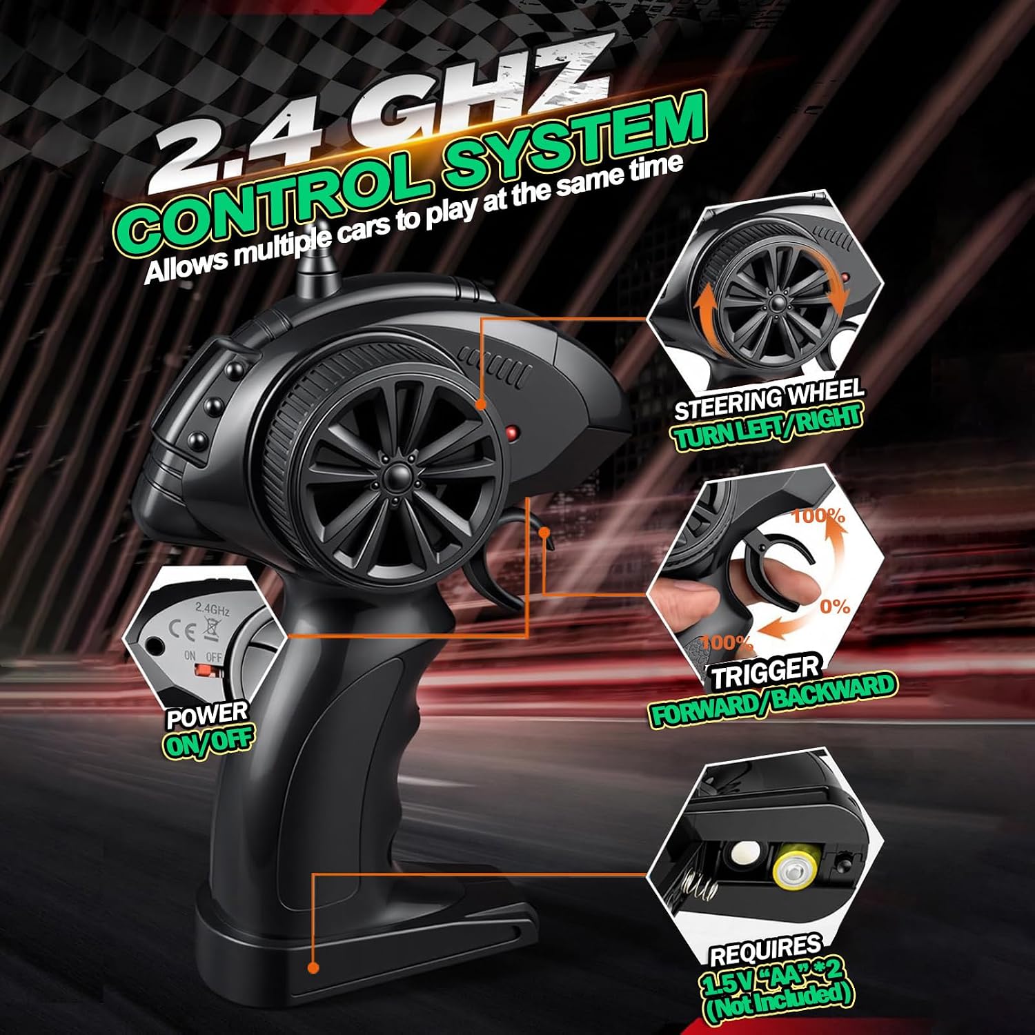 Thumbnail 4 de SZJJX 2.4GHz High-Speed RC Car 15 km/h