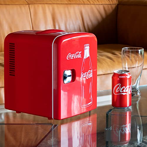 Thumbnail 6 de Coca Cola Classic Mini Fridge by Koolatron: Portable 6-Can Cooler for Bedroom, Office or Car
