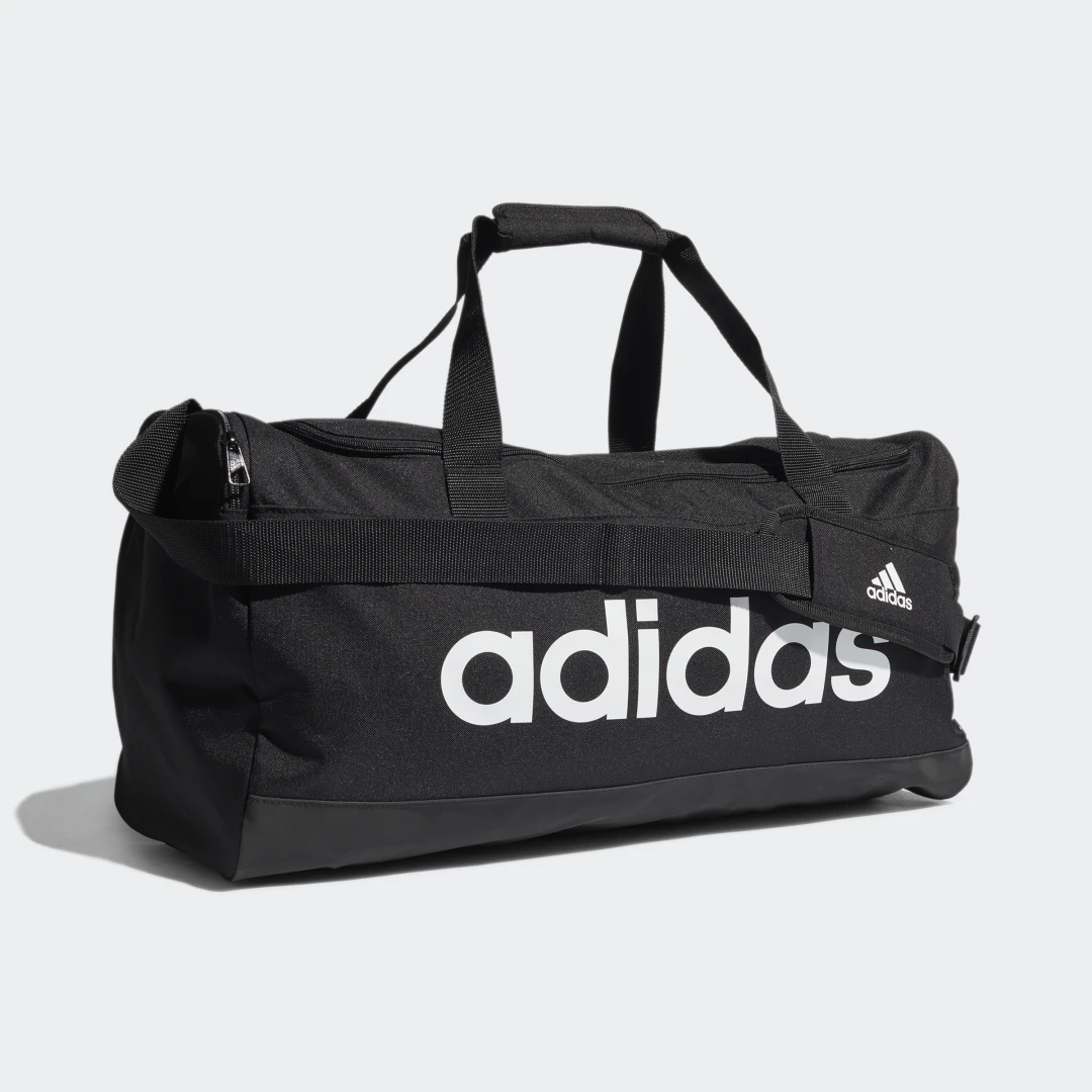 Detalle de Bolsa de viaje mediana Essentials Logo de Adidas – Negro