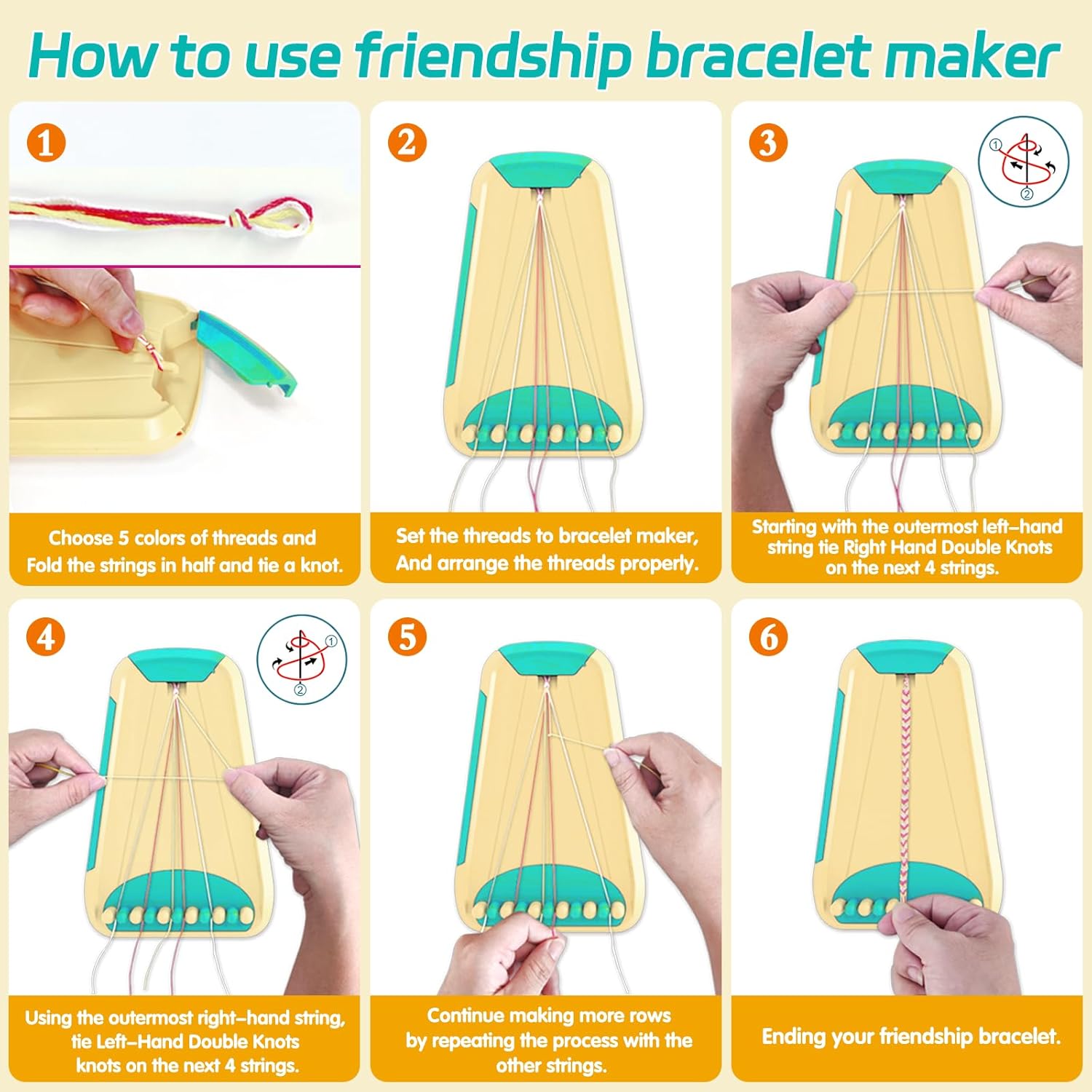 Thumbnail 4 de Friendship Bracelet Making Kit for Girls Ages 8-12 (28 Pre-Cut Threads & Letter Beads)