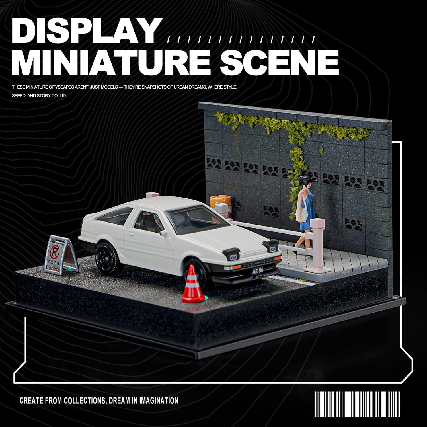 Detalle 1 de kivcmds 1:64 Diecast Car Display Case with Clear Acrylic Diorama
