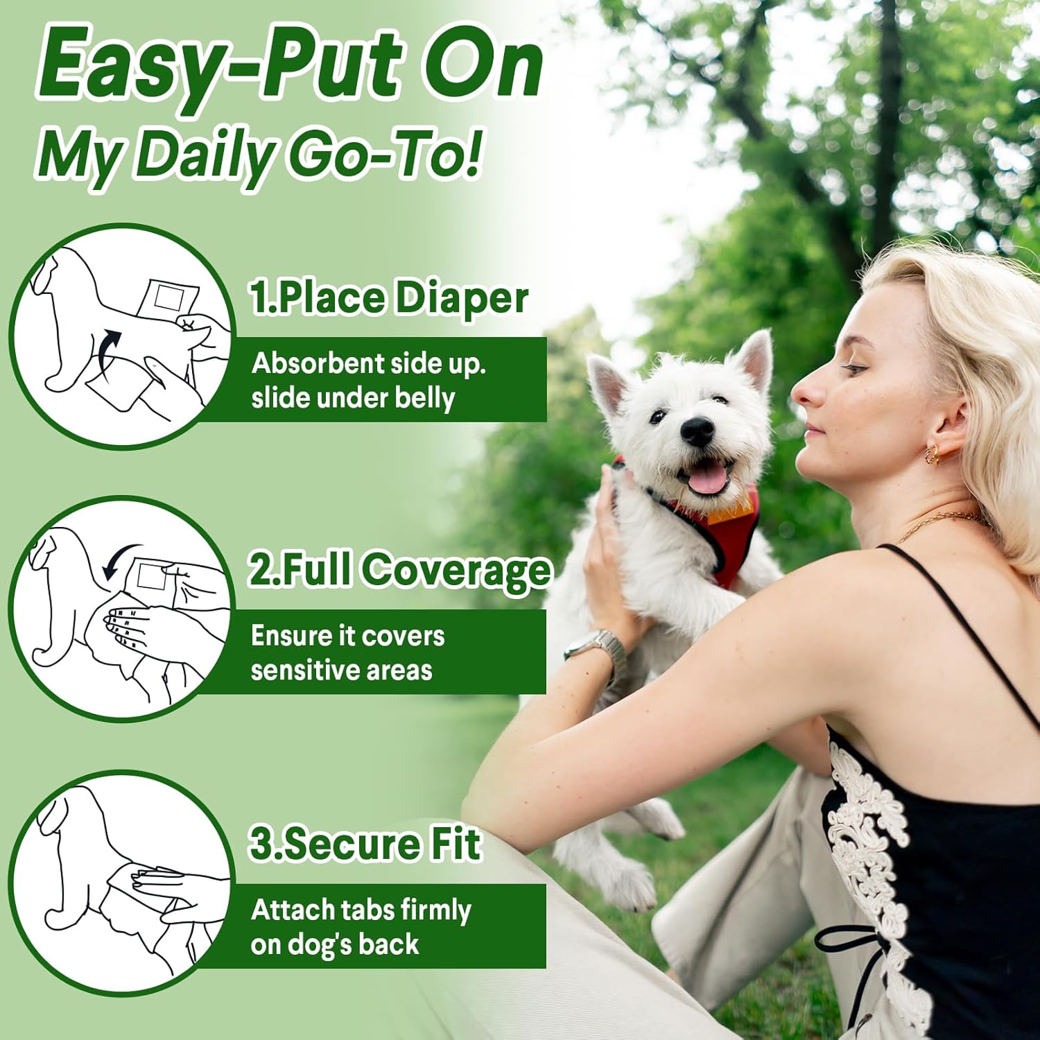 Thumbnail 3 de Flying Paws pannolini per cani maschi S-24 usa e getta con carbone attivo