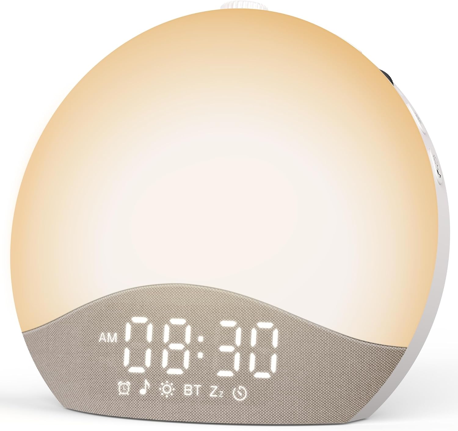 Detalle de ecozy Tageslichtwecker – Sonnenaufgang, Bluetooth-Zeitsynchronisierung und 17 Lichtfarben