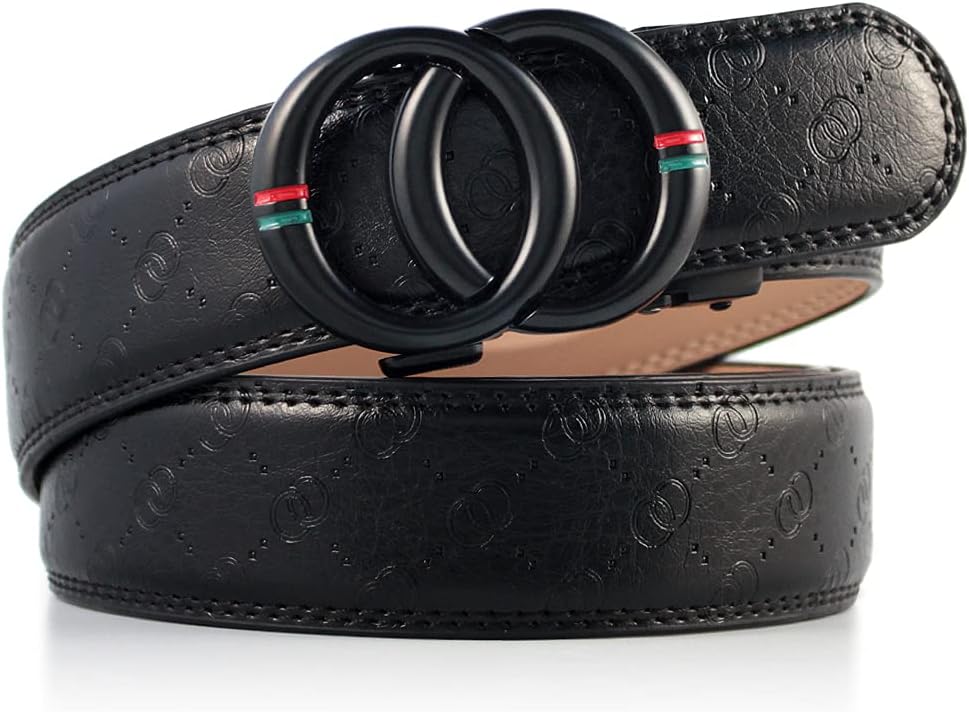 Detalle de DOOPAI Men's Leather Ratchet Belt 1 3/8-inch