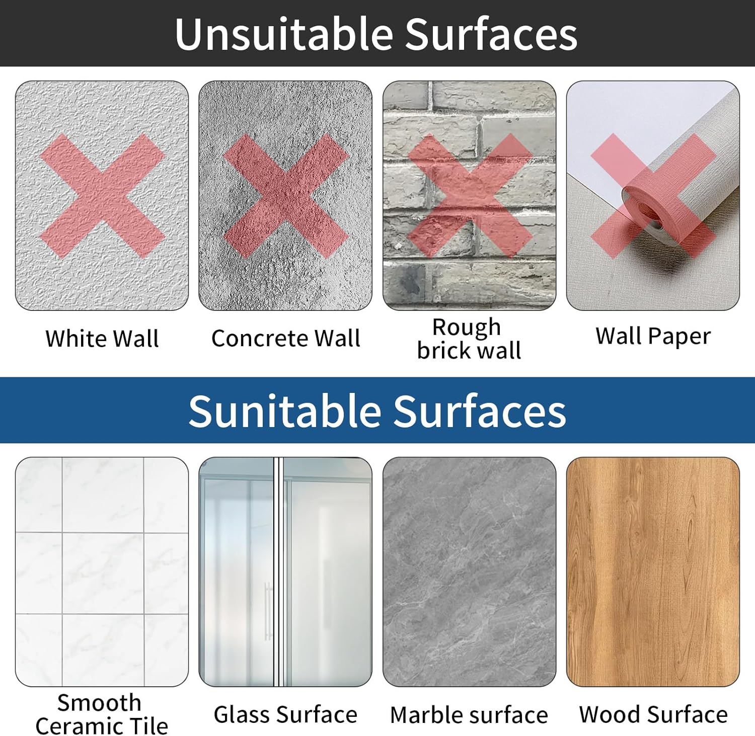 Thumbnail 4 de BETHOM 40 cm Handtuchstange selbstklebend (schwarz) – Handtuchhalter ohne Bohren für Bad & Küche