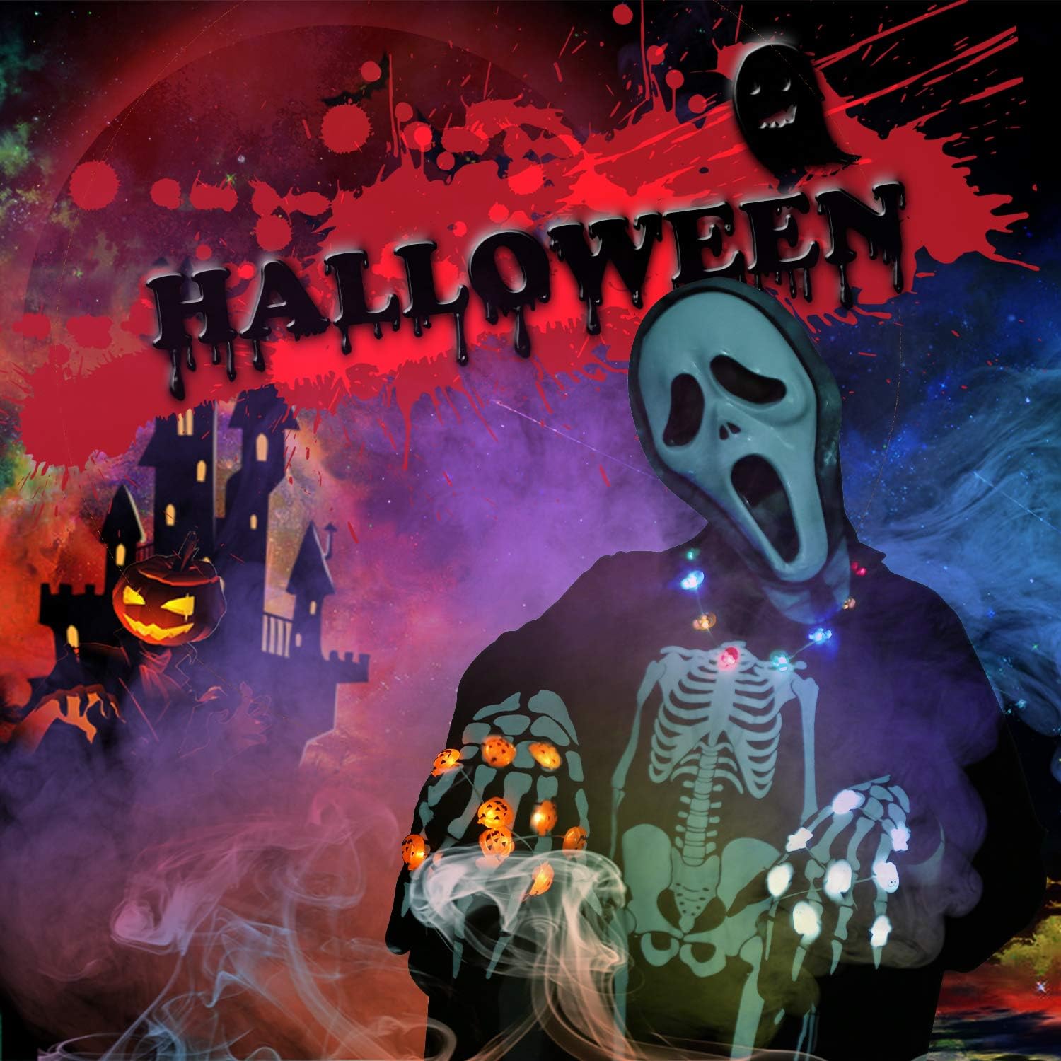 Thumbnail 6 de JASHIKA LED-NE-01 Halloween Necklace Set of 3 with Color-Changing LEDs