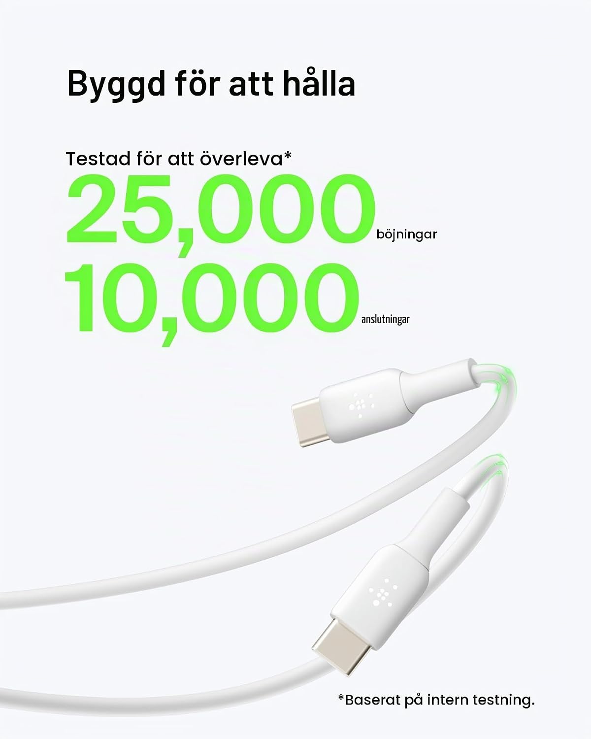 Thumbnail 3 de Belkin USB-A–till-USB-C-kabel, 2-pack, 3,3 ft och 15 W