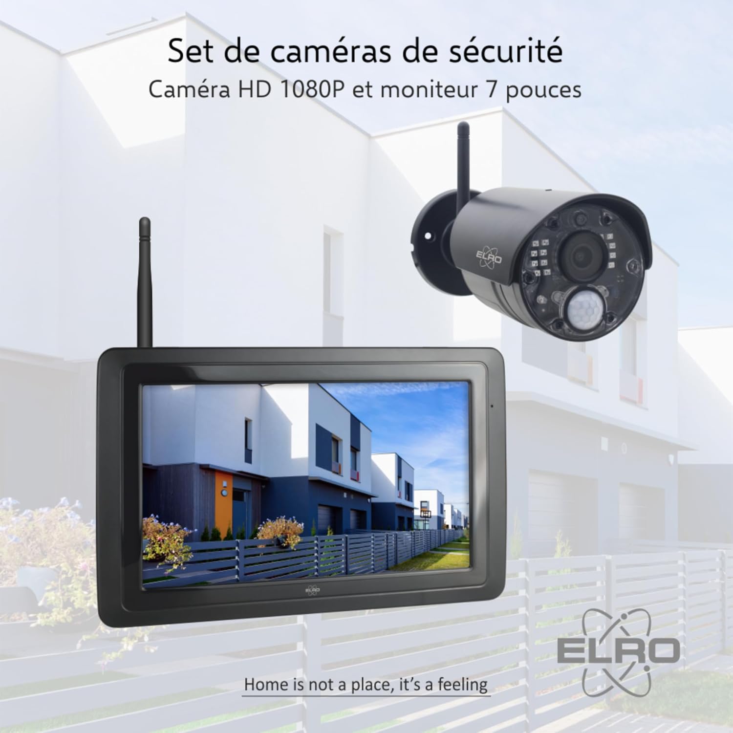 Thumbnail 1 de ELRO CZ40RIPS Kit de caméra de Surveillance sans Fil Full HD 1080p avec écran 7" et Application
