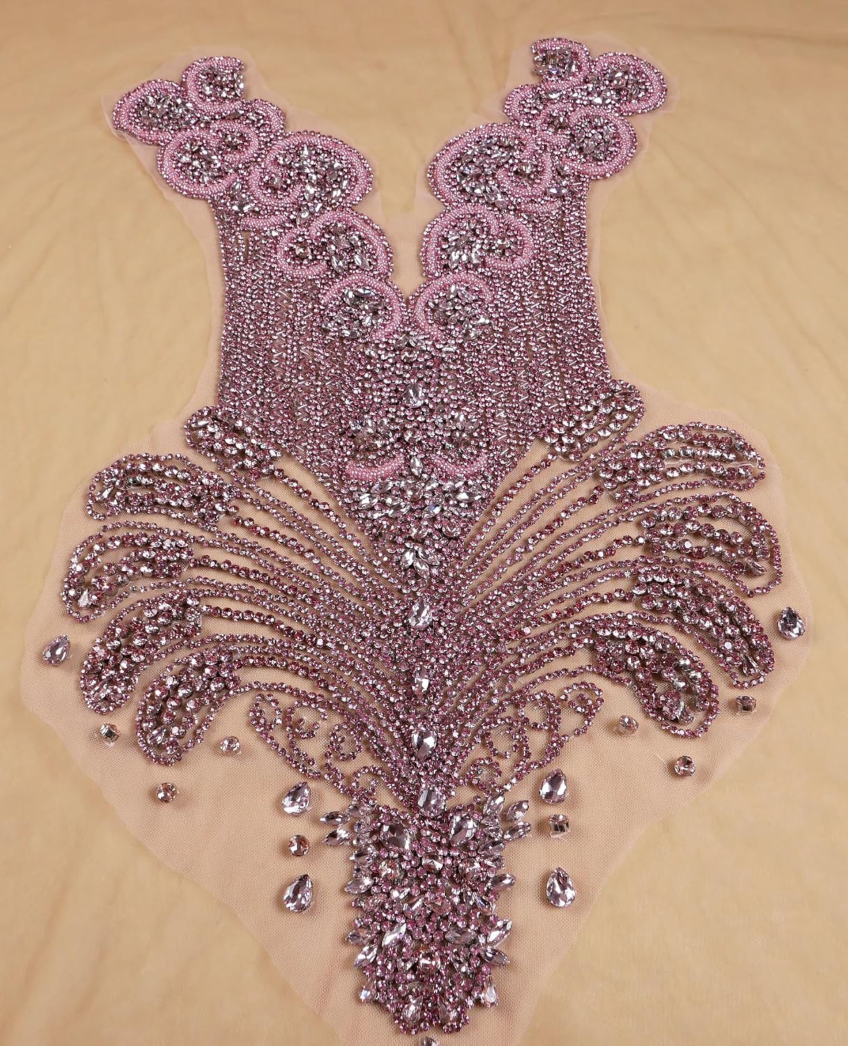 Detalle de Labellezalay Bodice Applique Patch 25.6 x 15.7 inches