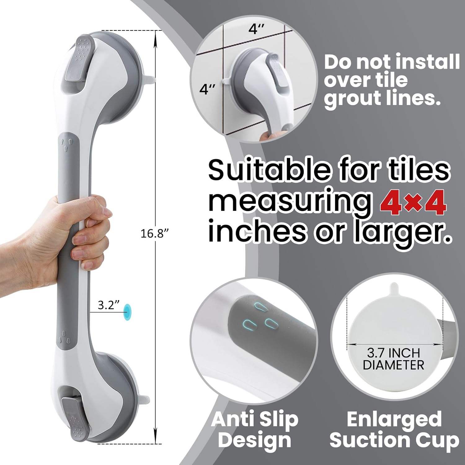 Thumbnail 2 de TAILI Suction Grab Bars 2-pack