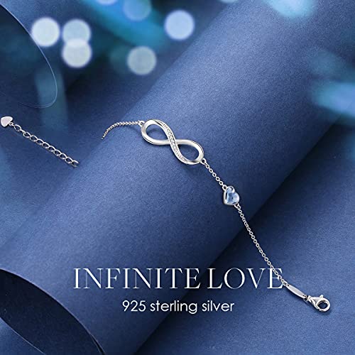 Detalle 2 de Louisa Secret Infinity Heart Bracelet 925 Sterling Silver or Stainless Steel – Timeless Gift for Her