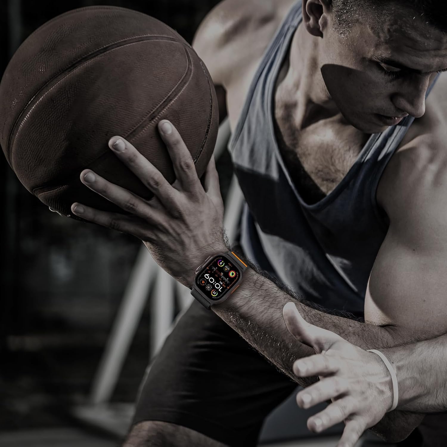 Detalle 2 de SOLOLUP Stretchy Magnetic Nylon Sport Band for Apple Watch Ultra 3/2 49mm & 46mm