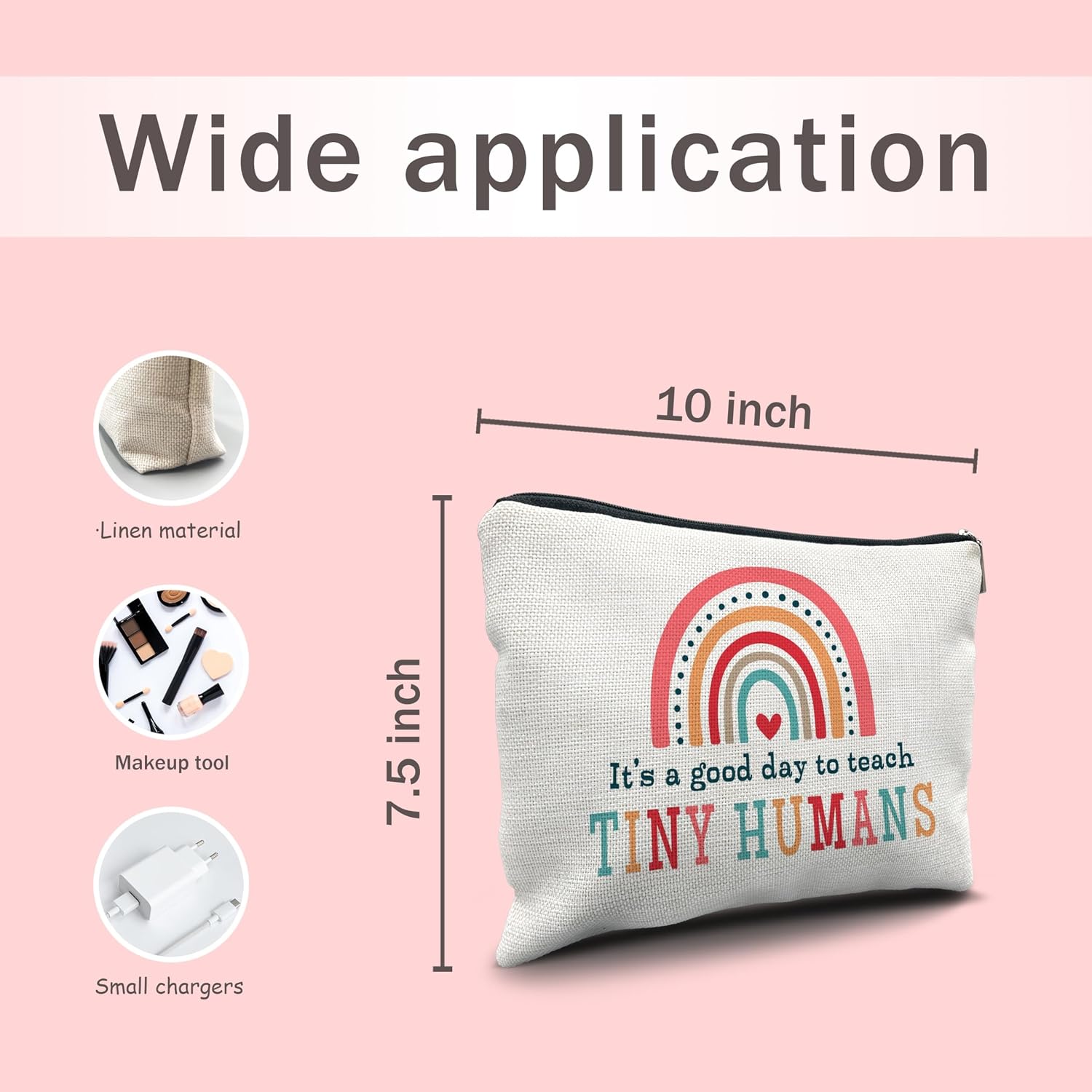 Thumbnail 4 de Nogrit Teacher Makeup Bag, 7.5 x 10 Inches