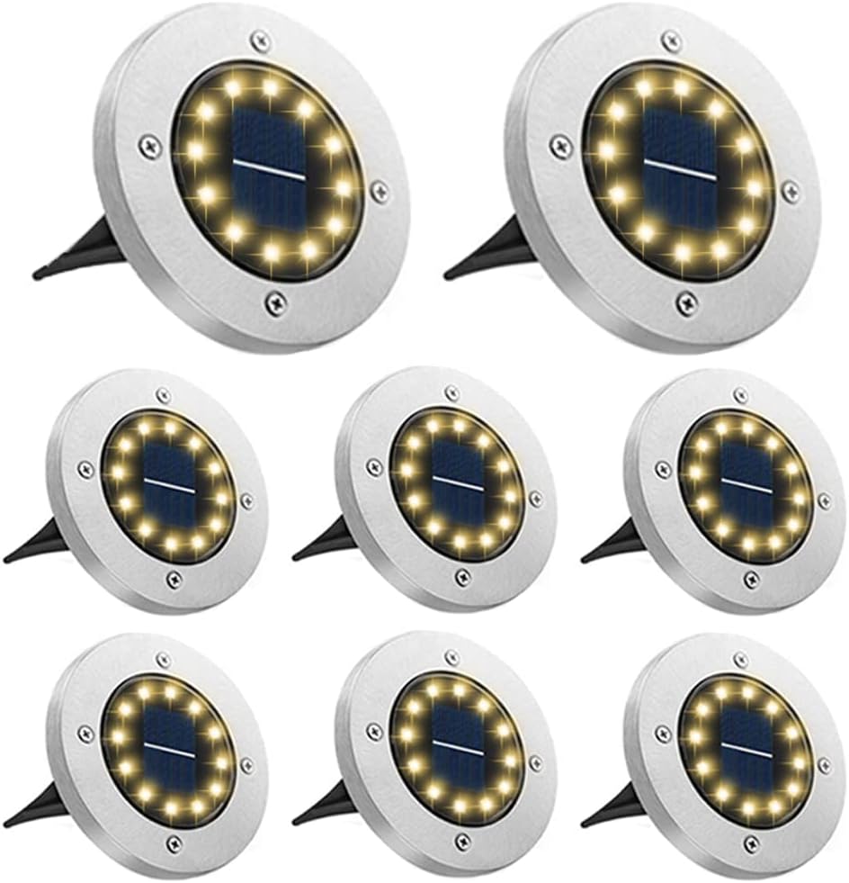 Detalle de Bowfar B-W-8W solarlampen voor buiten, set van 8, warm wit en IP65