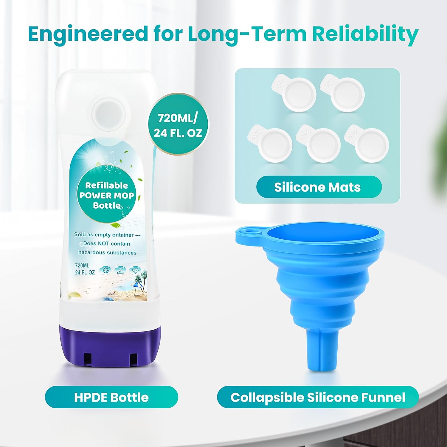 Thumbnail 5 de Bisenkud 720 mL Leak-Resistant Refill Bottle for Swiffer Power Mop