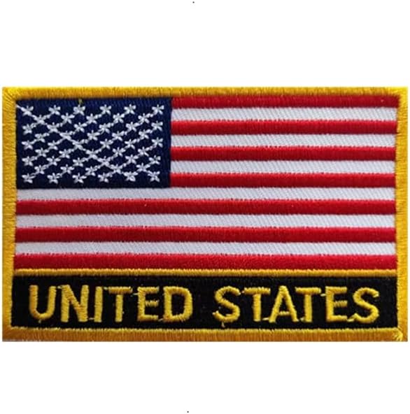 Detalle de Uijokdef Embroidered American Flag Patch, 3.15 x 2 Inch