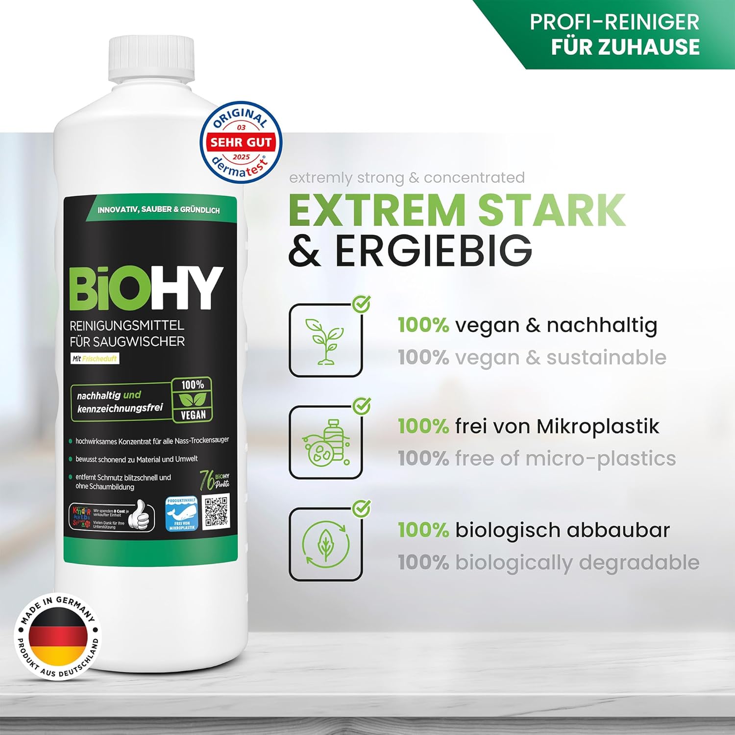 Thumbnail 1 de BIOHY Reinigungsmittel 1 l für Saugwischer