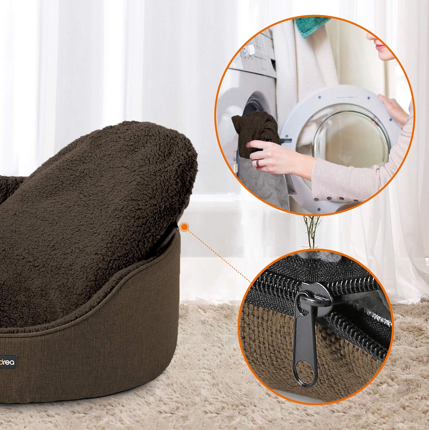 Detalle 2 de Feandrea PGW033K01 Cama para perro 92 x 72 x 28 cm