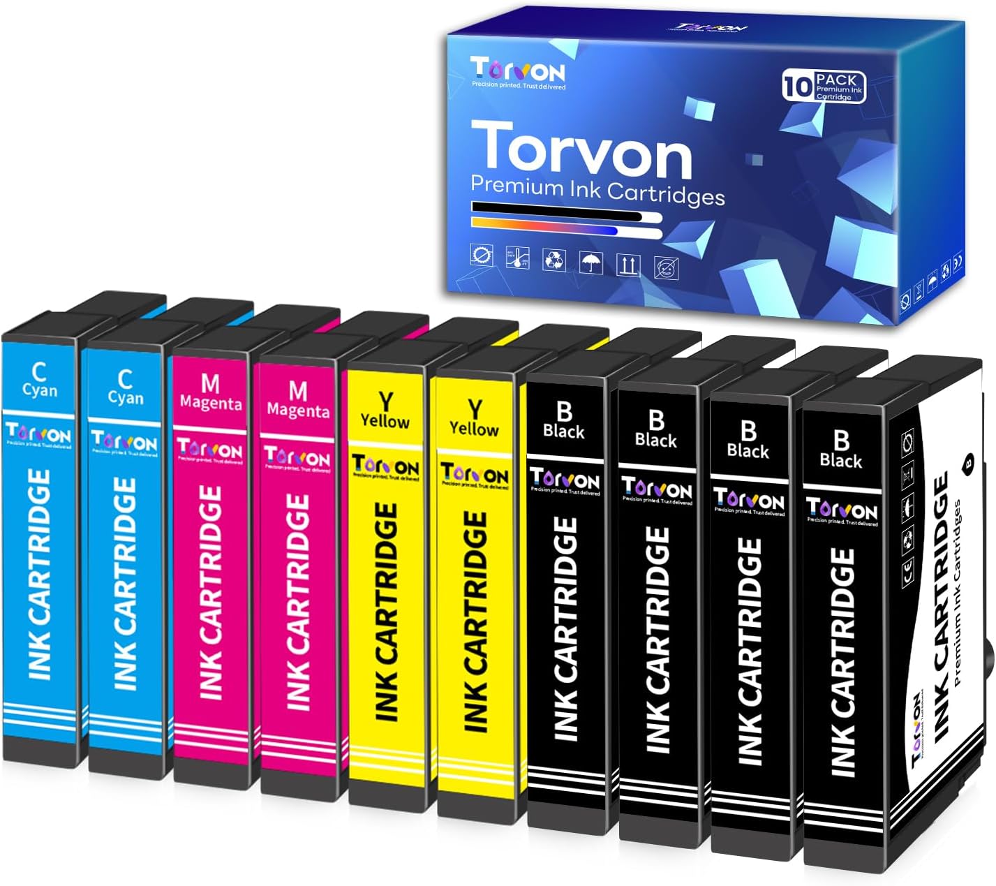 Detalle de Torvon 405XL Ink Cartridges – 10-Pack Replacement for Epson WorkForce Pro/WorkForce series