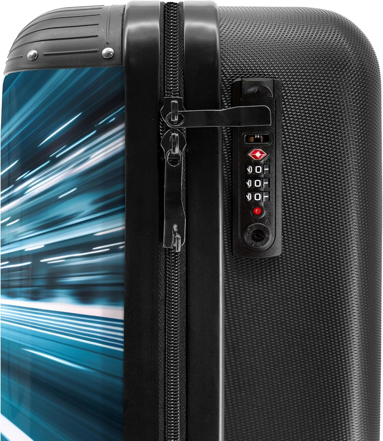 Detalle de NoBoringSuitcases.com Valigia Bambini Auto da Corsa Ciano-Blu 55x40x20 cm