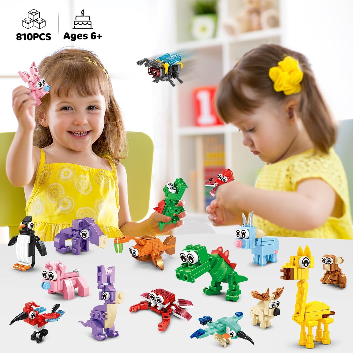 Thumbnail 3 de INSOON 810‑piece Animal Building Blocks Party Pack