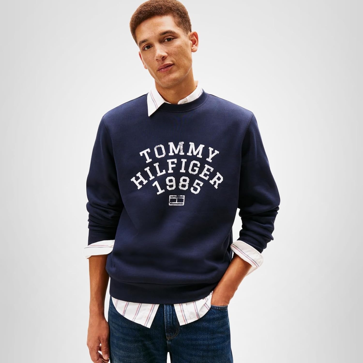 Thumbnail 5 de Tommy Hilfiger Men's Hilfiger Arch Sweatshirt Mw0mw41426 Pullover Sweatshirt