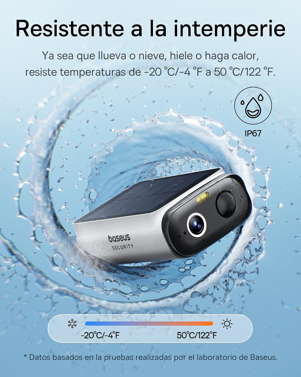 Detalle de Baseus Security S1 Lite 2K cámara solar exterior