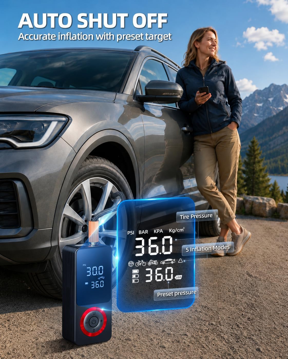 Detalle de ST10 Portable Tire Inflator