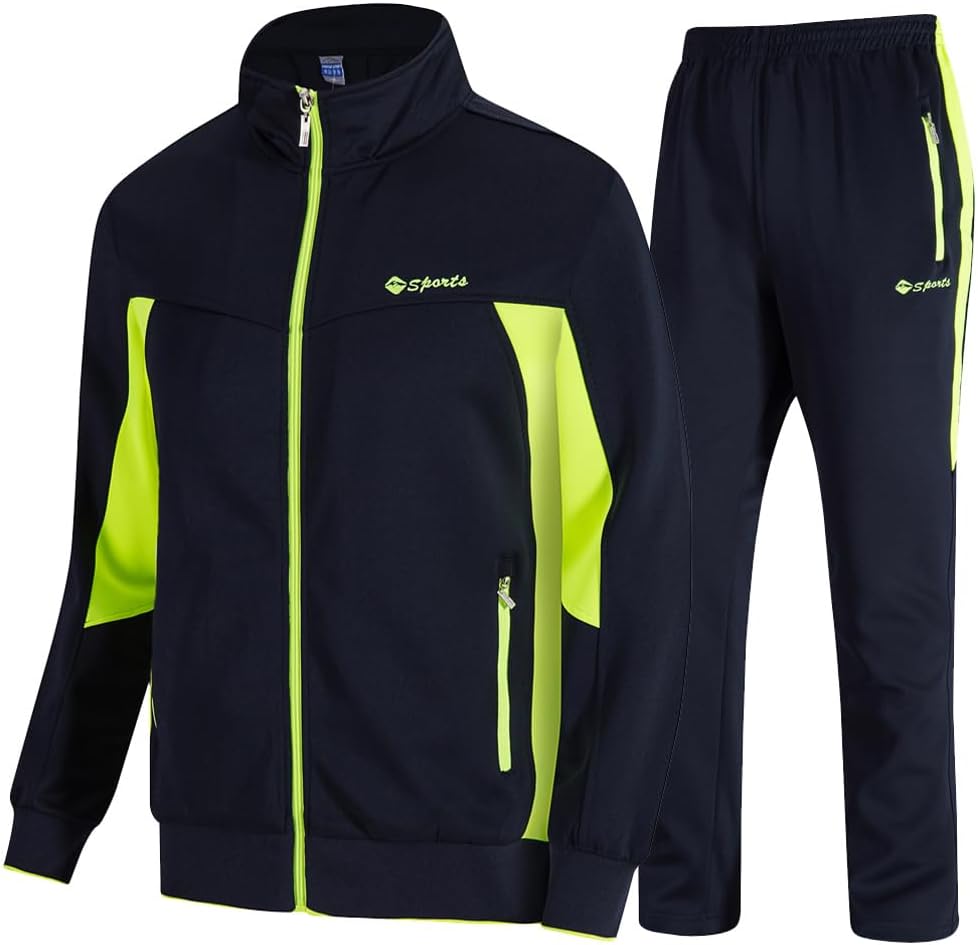 Detalle de donhobo Herren Jogginganzug Trainingsanzug mit Reißverschluss (Stehkragen)