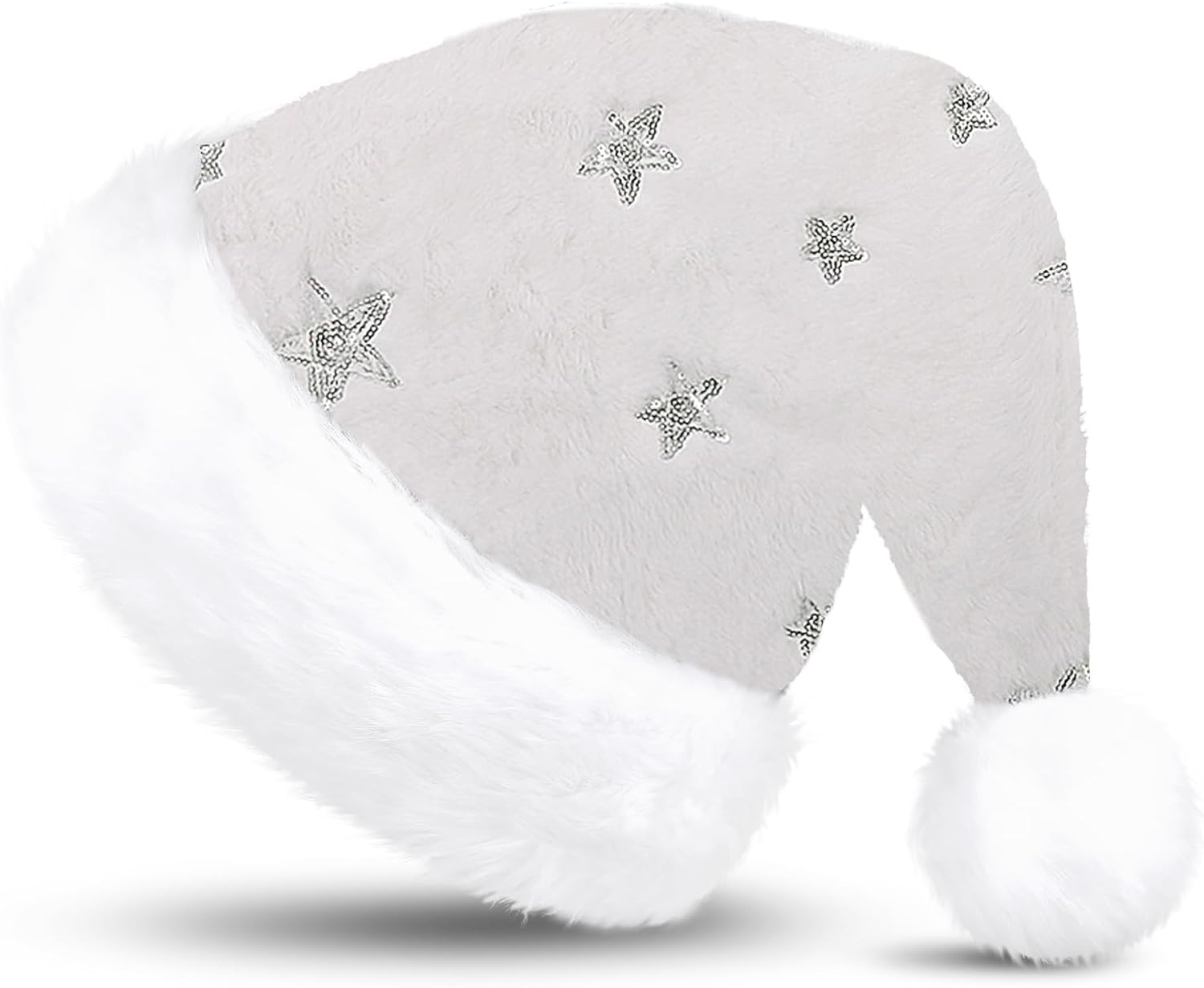 Detalle 2 de KONVINIT Deluxe Plush Santa Hat with Faux Fur Pompom