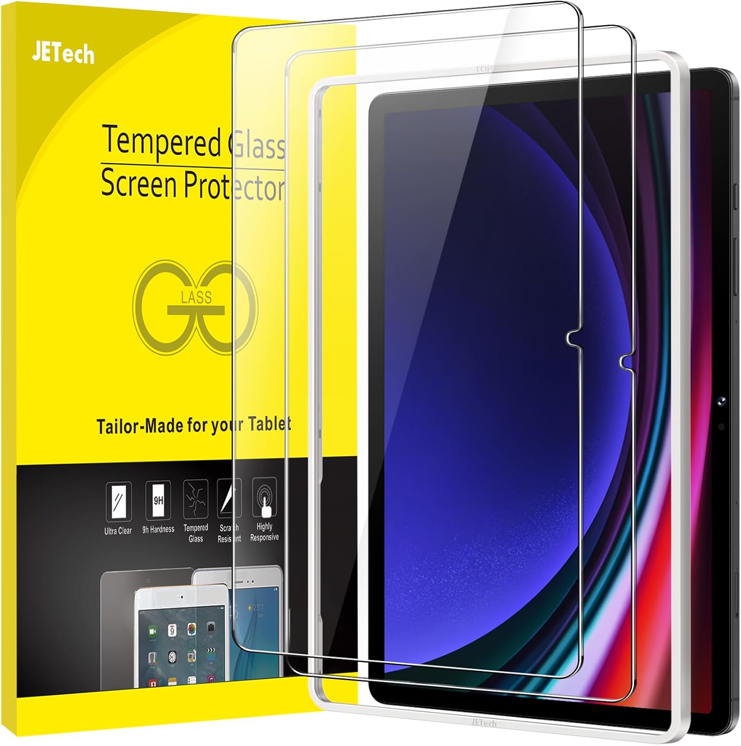 Detalle de JETech Panzer-Displayschutz für Galaxy Tab S9 11"