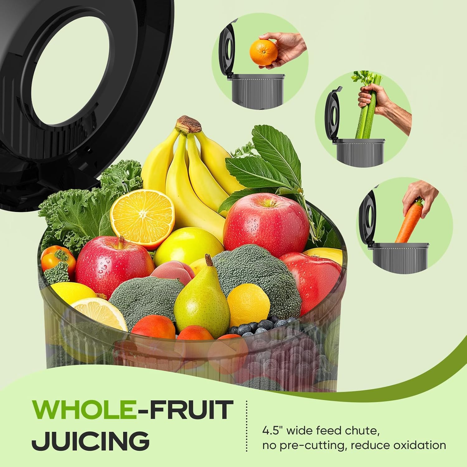 Detalle 2 de Cold Press Juicer 65 RPM 🧃