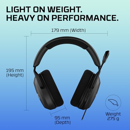 Detalle de HyperX Cloud Stinger 2 Core – Gaming-Headset für PC, DTS Headphone:X, leichtes Over-Ear mit Mikrofon